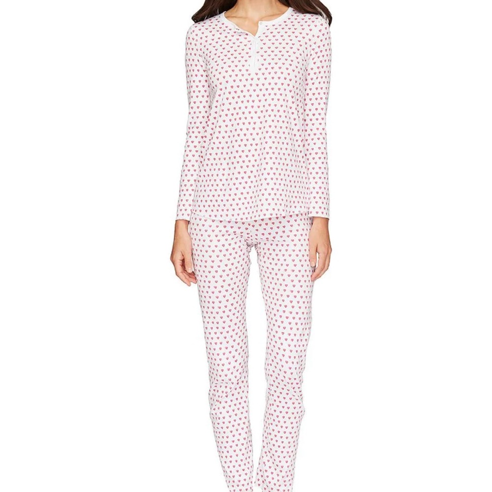 gently used pink hearts roller rabbit pajamas